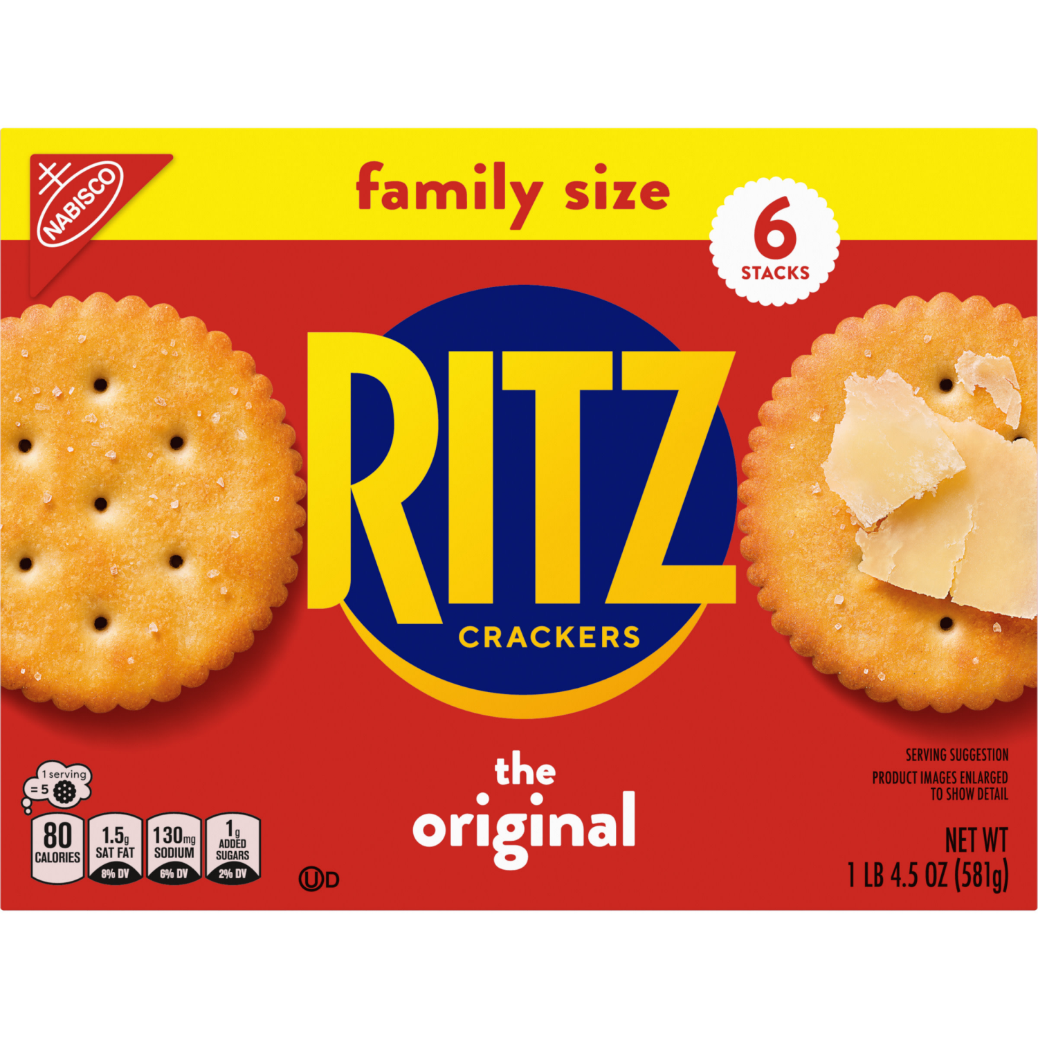 slide 8 of 8, RITZ Original Crackers, Snacks for Kids and Adults, Lunch Snacks, Family Size, 20.5 oz, 20.5 oz