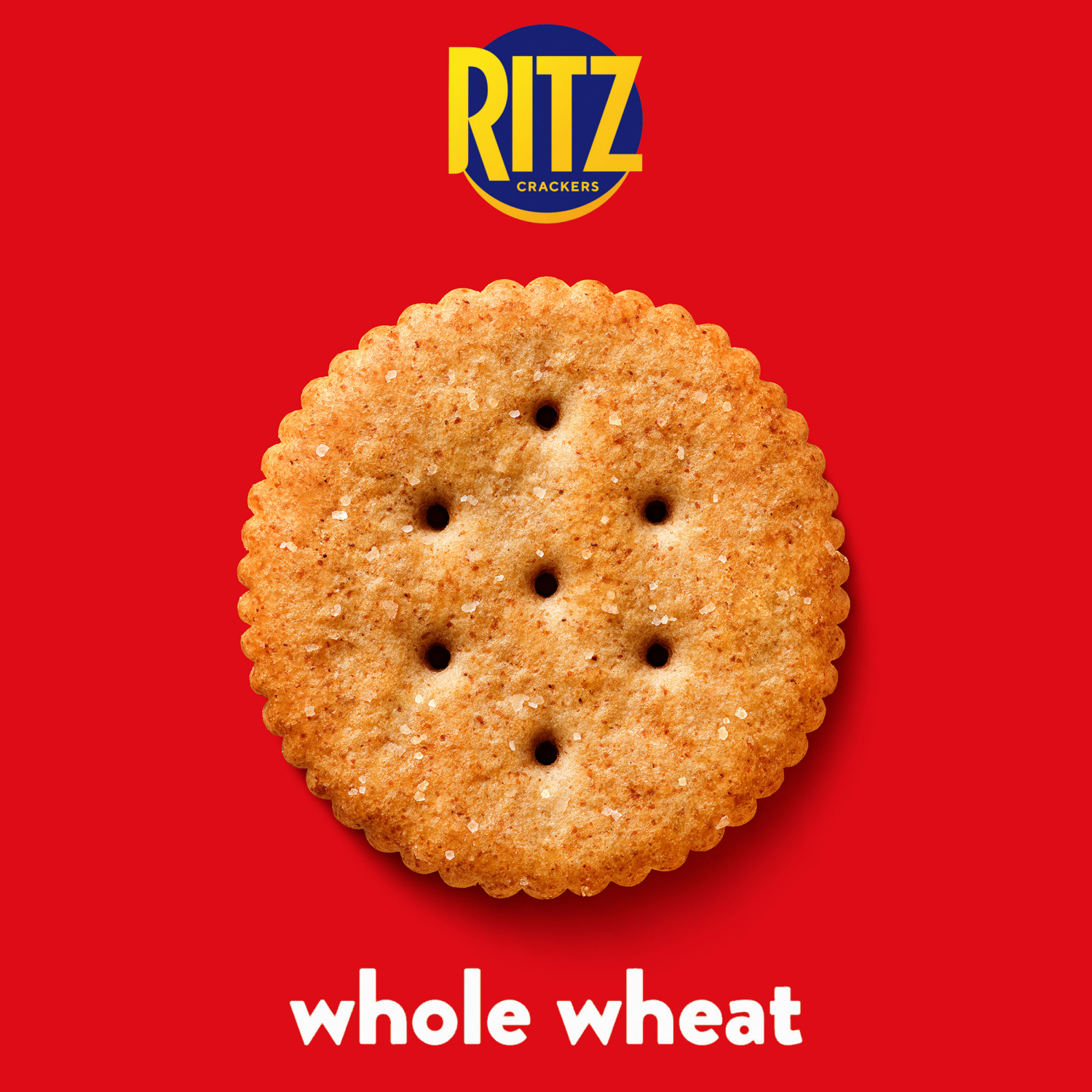 slide 4 of 5, RITZ Whole Wheat Crackers, Snacks for Kids and Adults, Lunch Snacks, Family Size, 19.3 oz, 6 ct