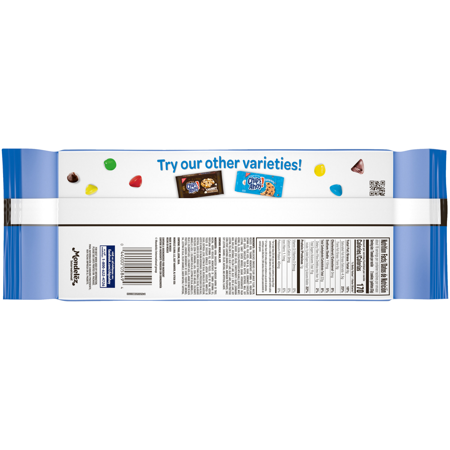 slide 8 of 8, CHIPS AHOY! Crunchy Candy Blasts Chocolate Chip Cookies, Family Size, 18.9 oz, 1 lb