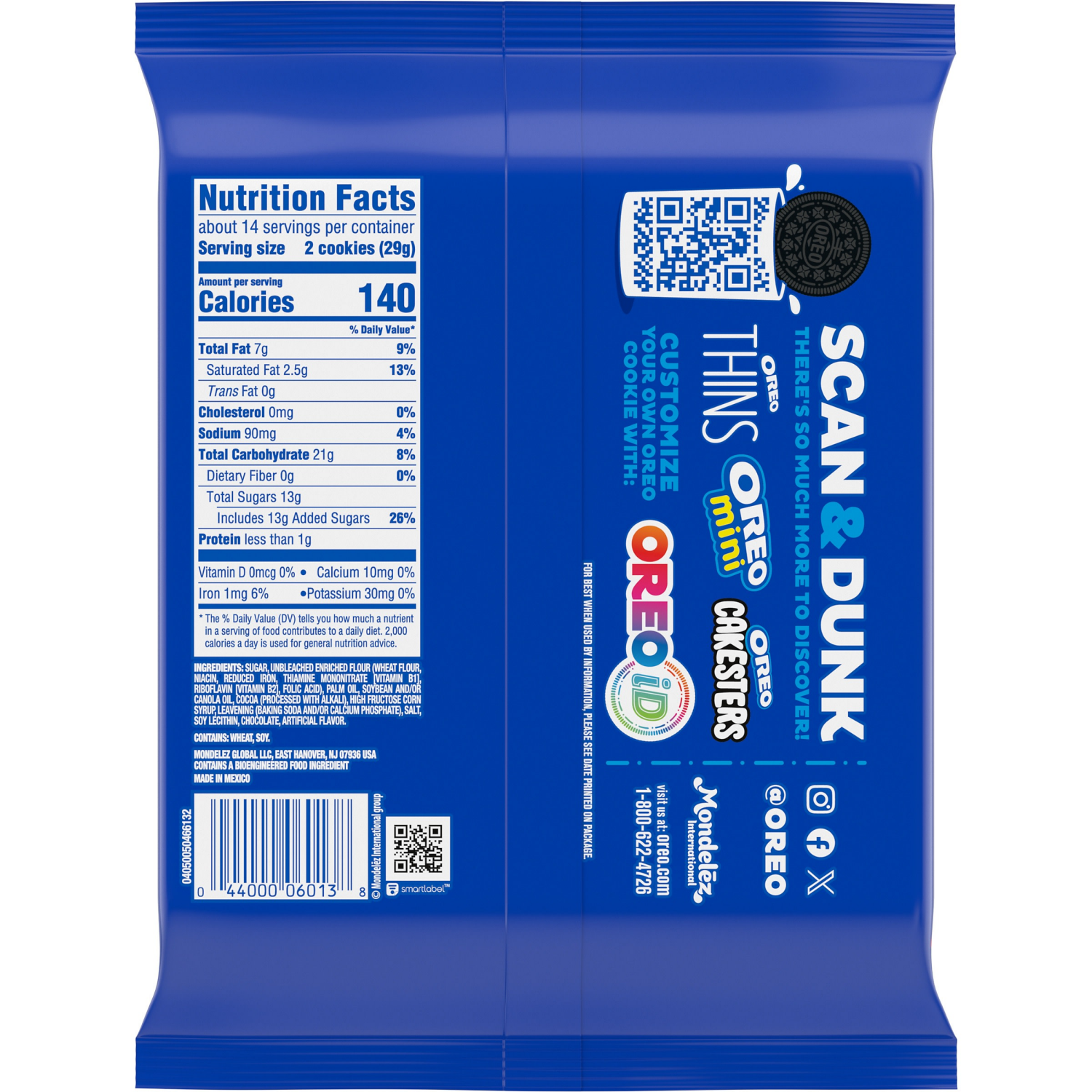 slide 8 of 8, OREO Double Stuf Chocolate Sandwich Cookies, 14.03 oz, 14.03 oz