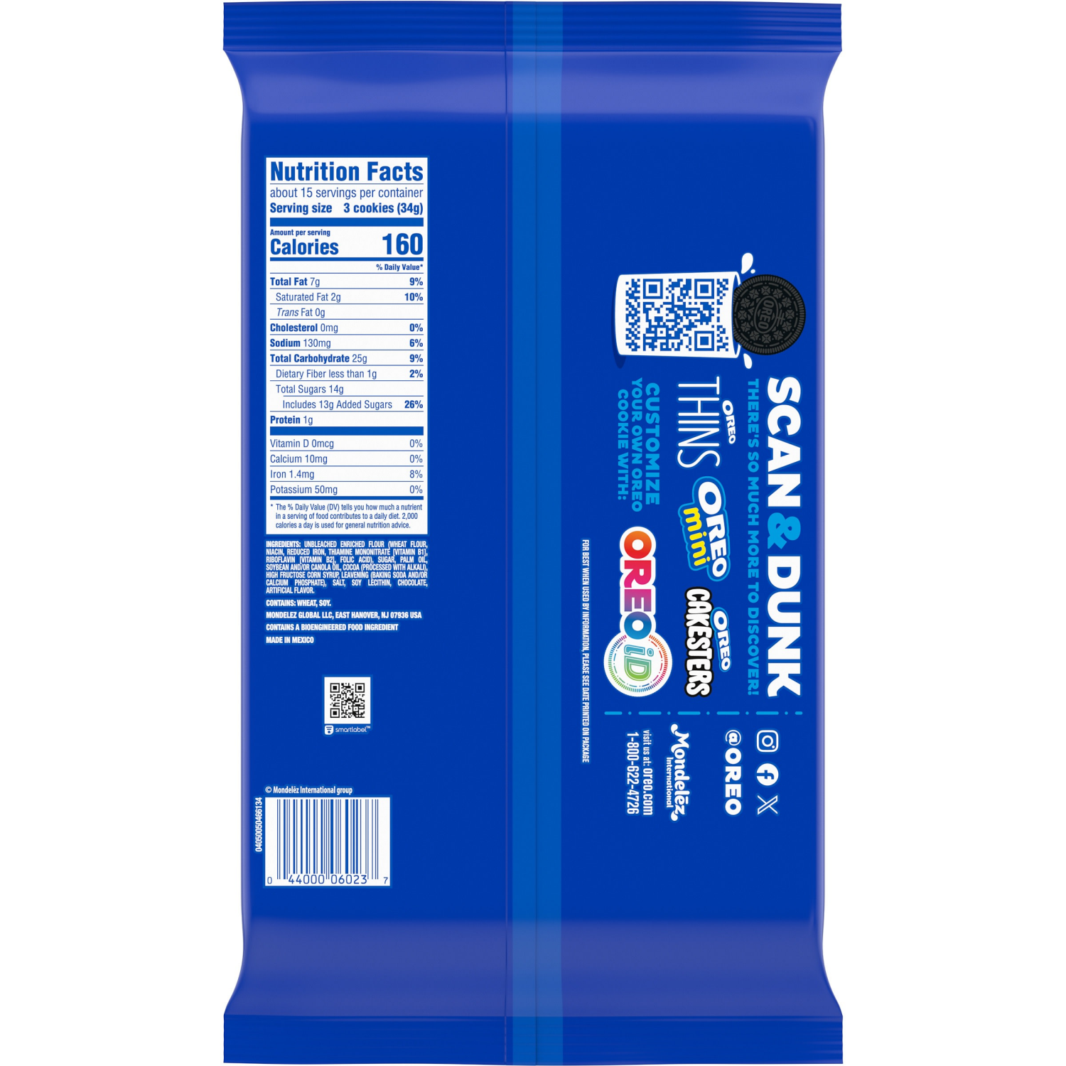 slide 8 of 8, Oreo Chocolate Sandwich Cookies Family Size - 18.12oz, 18.12 oz