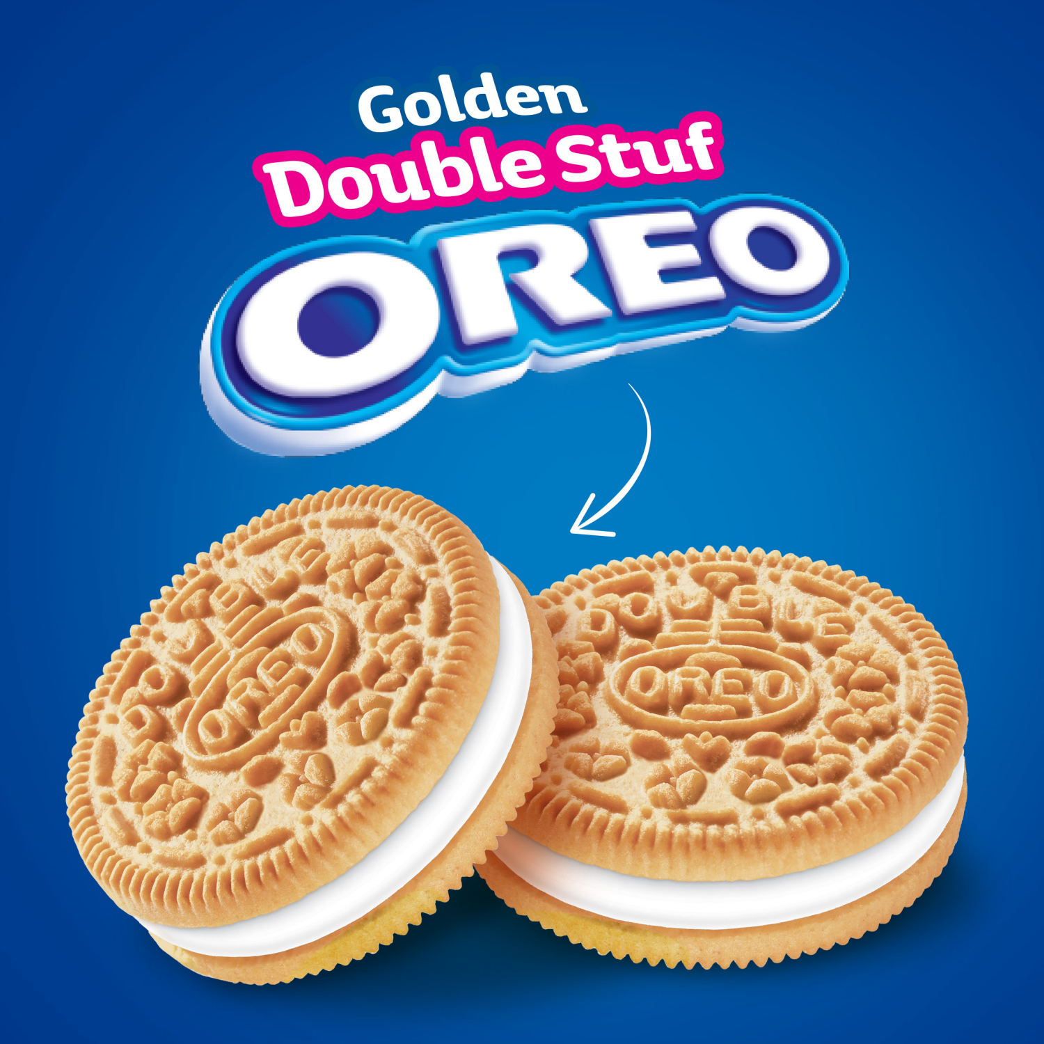 slide 6 of 8, Oreo Double Stuf Golden Sandwich Cookies Family Size - 18.12oz, 18.12 oz