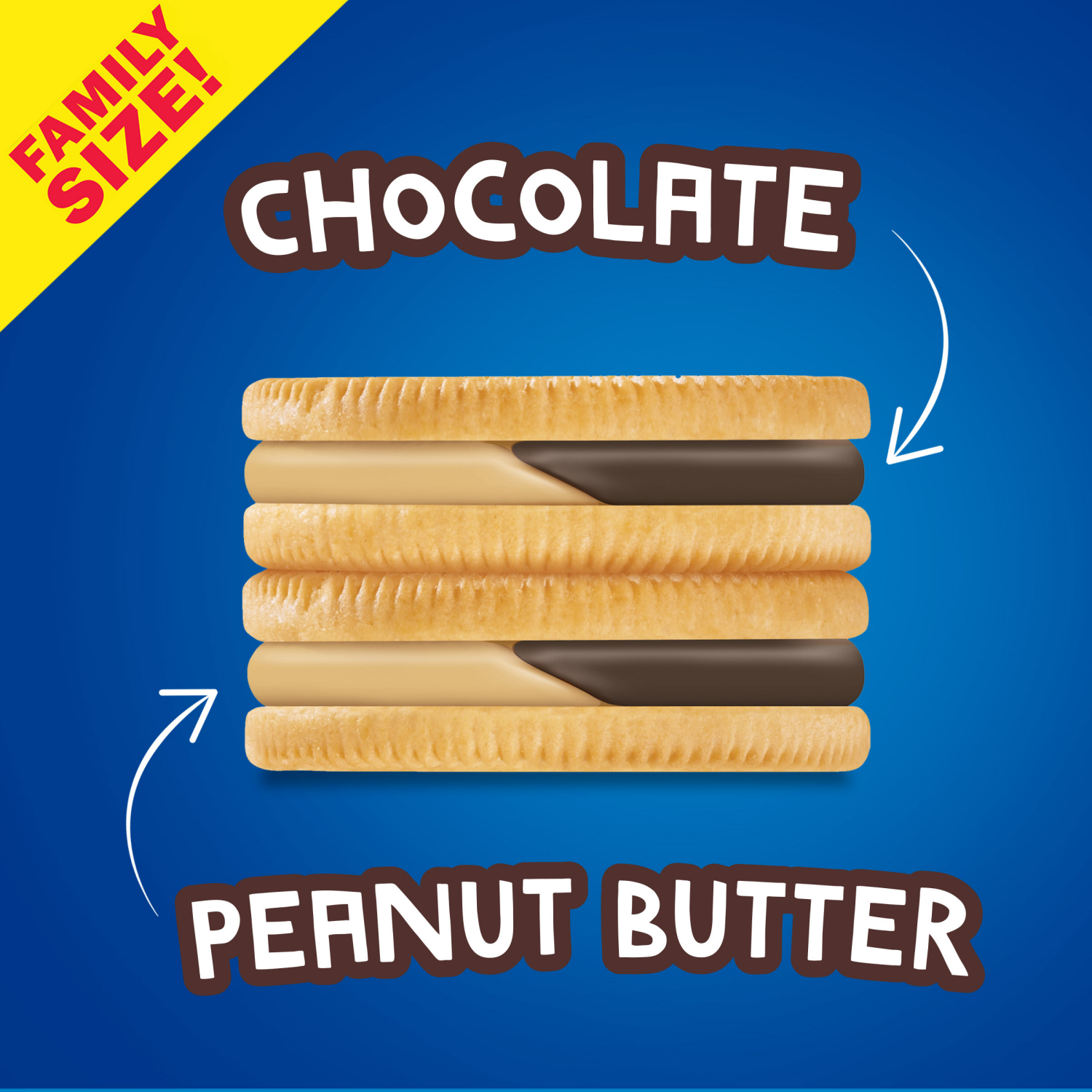 slide 7 of 8, OREO Chocolate Peanut Butter Pie Sandwich Cookies, Family Size, 17 oz, 17 oz