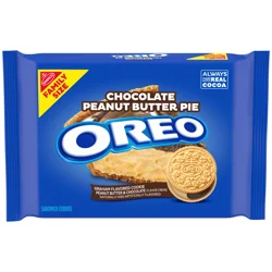 OREO Chocolate Peanut Butter Pie Sandwich Cookies, Family Size, 17 oz