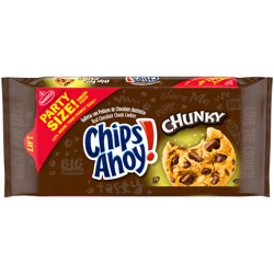 CHIPS AHOY! Chunky Fudgy Chocolate Chip Cookies, Party Size, 24.75 oz