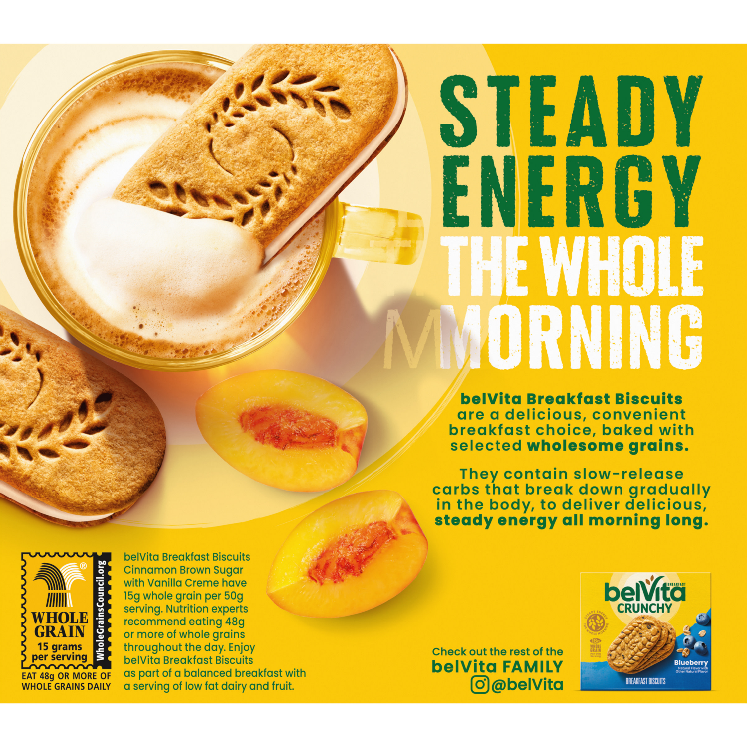 slide 8 of 8, Belvita Breakfast Cinnamon Brown Sugar & Vanilla Creme Breakfast Biscuits, 5 ct