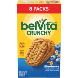 belVita Blueberry Breakfast Biscuits, 8 Packs (4 Biscuits Per Pack)
