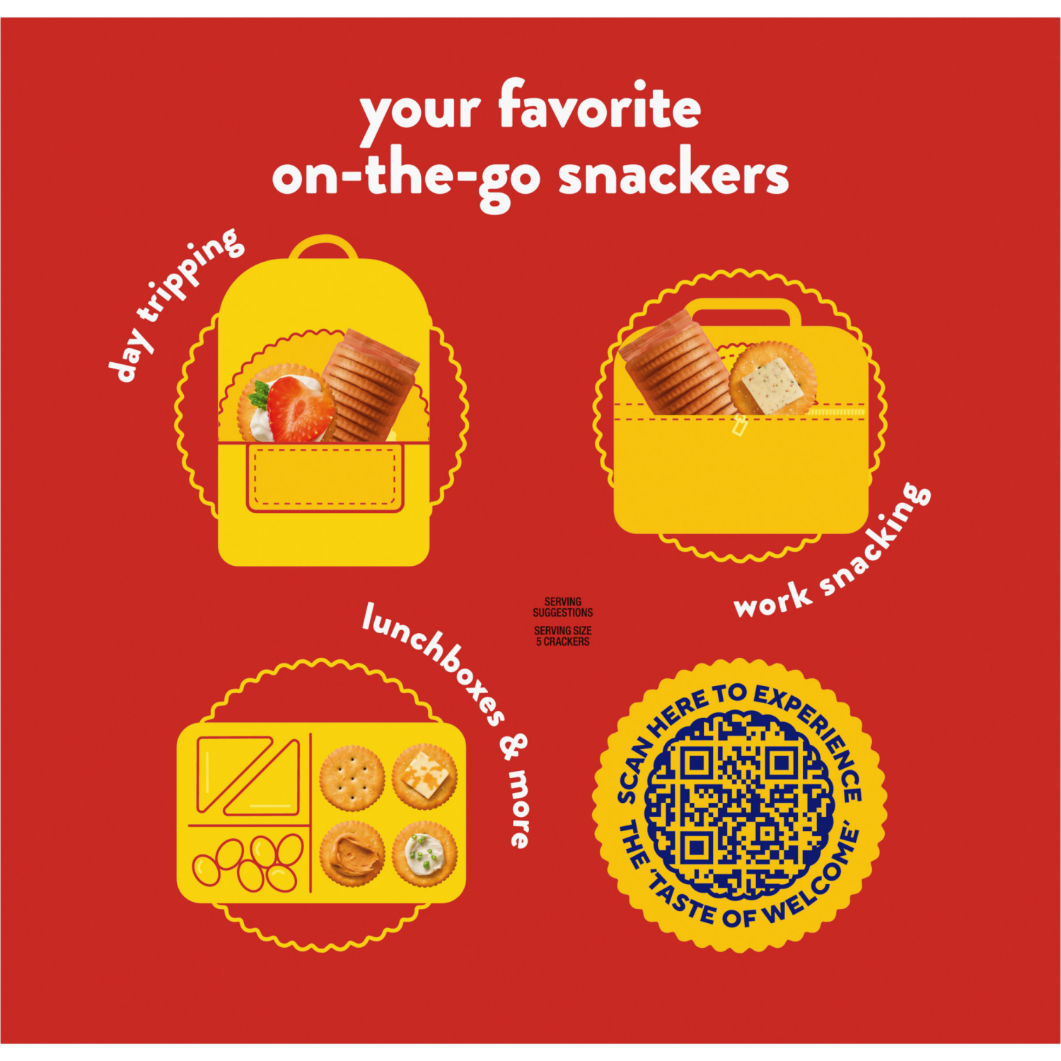 slide 5 of 5, RITZ Fresh Stacks Original Crackers, Party Size, Travel Snacks, 23.7 oz (16 Multi Snack Packs), 16 ct