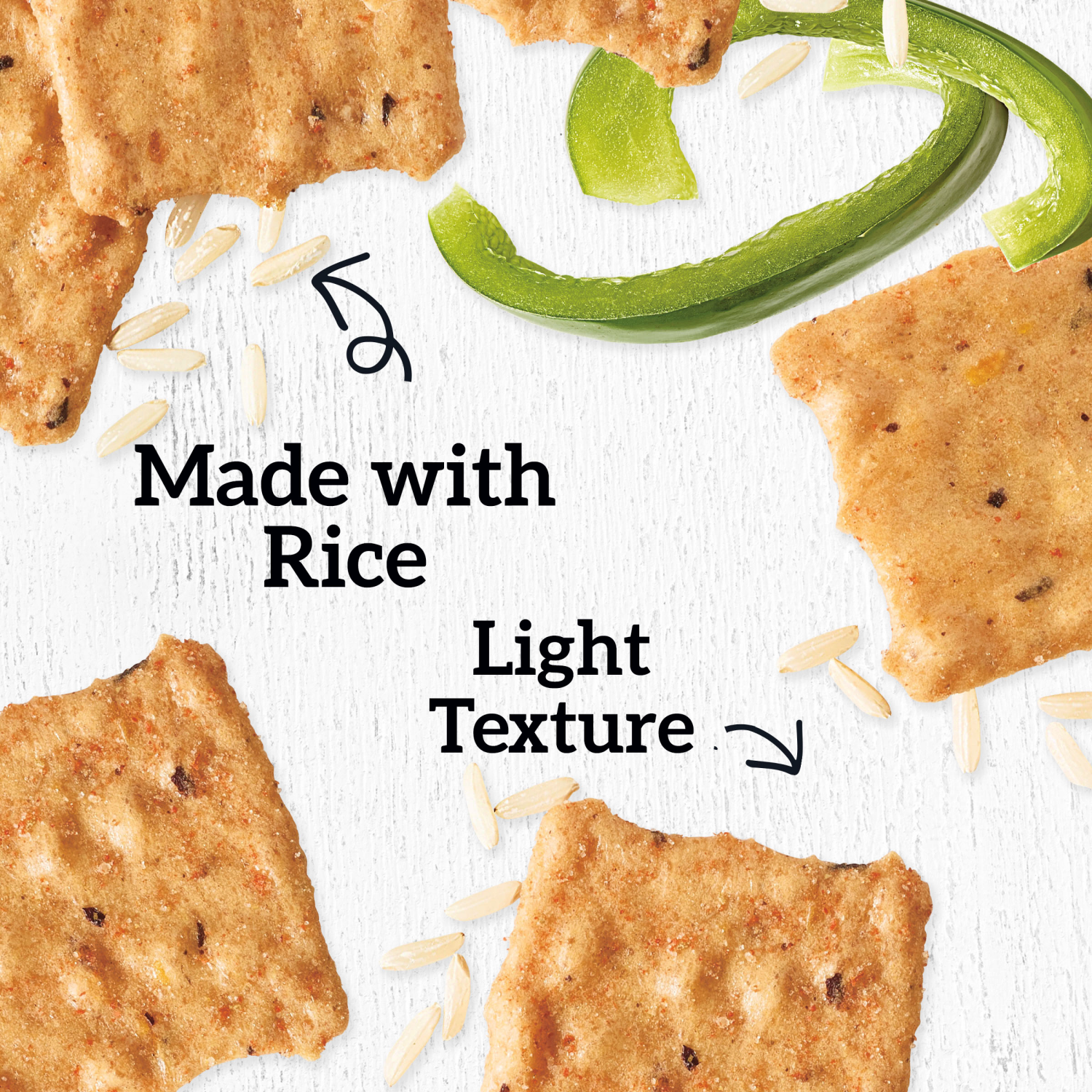 slide 4 of 5, GOOD THiNS Garden Veggie Rice Snacks Gluten Free Crackers, Snack Crackers, 3.5 oz, 3.5 oz