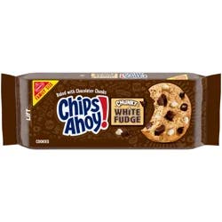 CHIPS AHOY! Crunchy White Fudge Chocolate Chunky Fudgy Chocolate Chip Cookies, Family Size, 18 oz