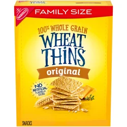 Wheat Thins Original Snacks, Whole Grain Wheat Crackers, Snack Crackers, Family Size, 14 oz