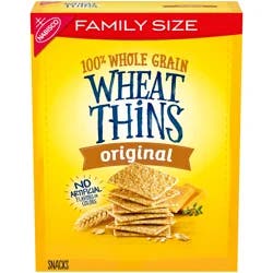 Wheat Thins Original Snacks, Whole Grain Wheat Crackers, Snack Crackers, Family Size, 14 oz