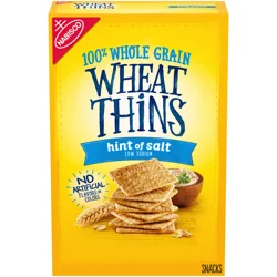 Wheat Thins Hint of Salt Low Sodium Snacks, Whole Grain Wheat Crackers, Snack Crackers, 8.5 oz