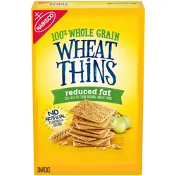 Wheat Thins Reduced Fat Snacks, Whole Grain Wheat Crackers, Snack Crackers, 8 oz
