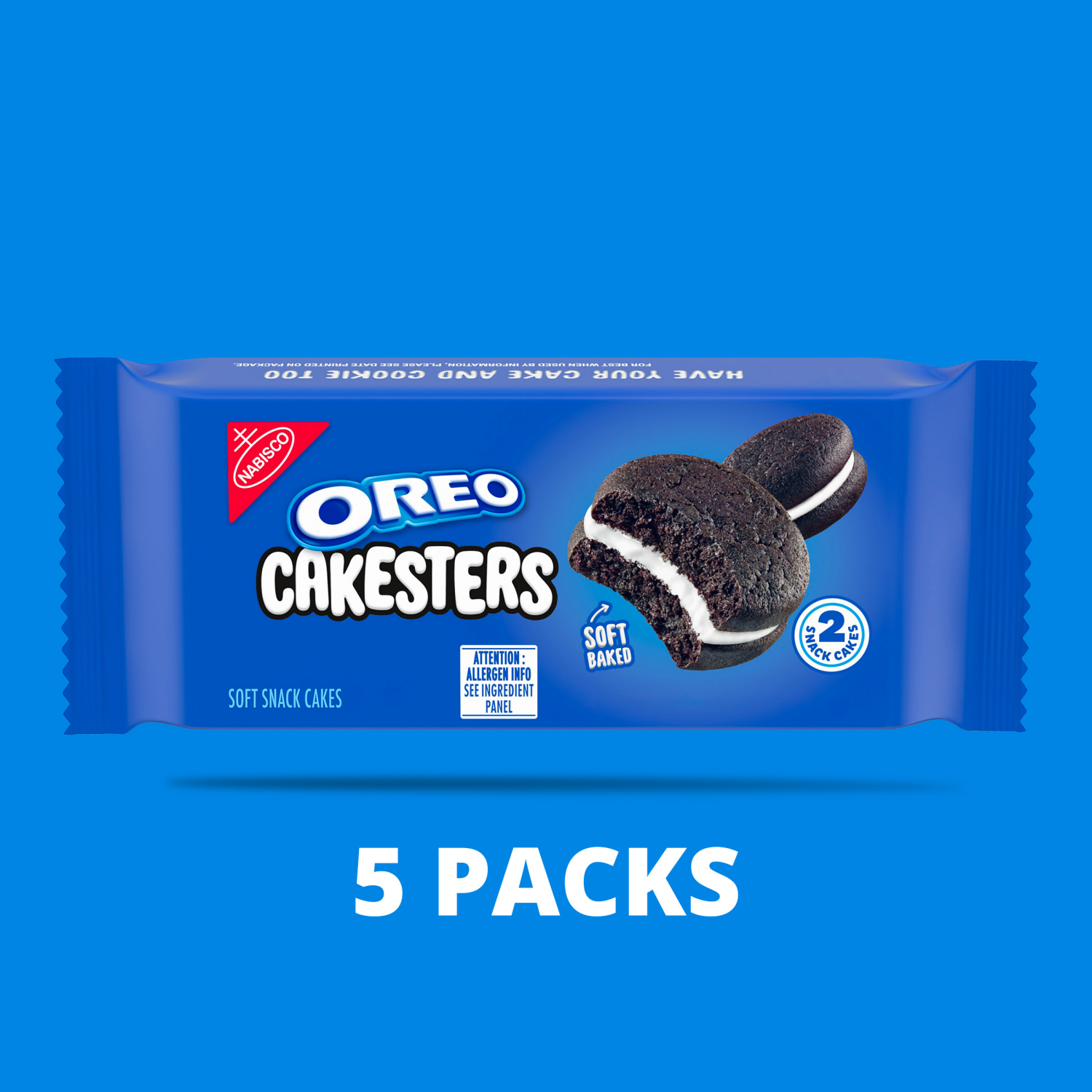 slide 4 of 8, OREO Cakesters Soft Snack Cakes, Snack Packs - 10.1 oz, 5 ct