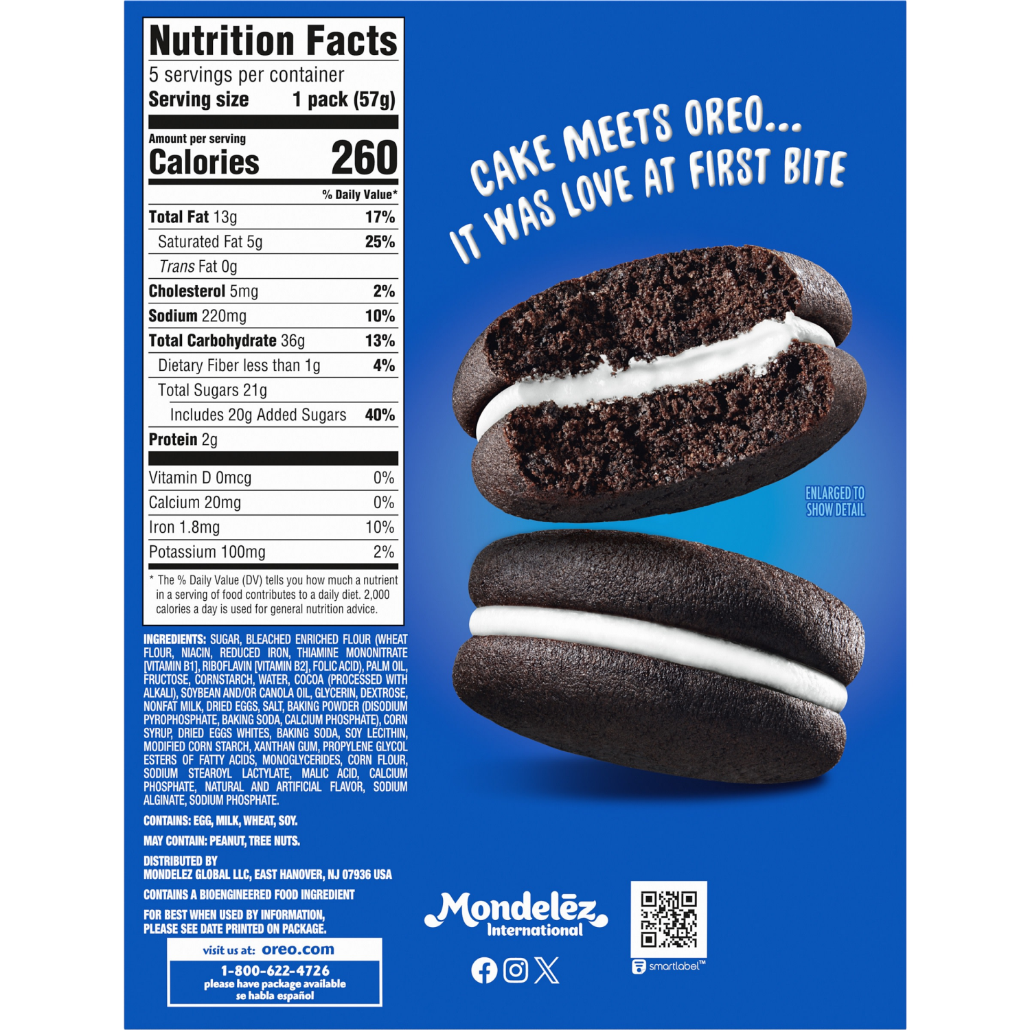 slide 8 of 8, OREO Cakesters Soft Snack Cakes, Snack Packs - 10.1 oz, 5 ct