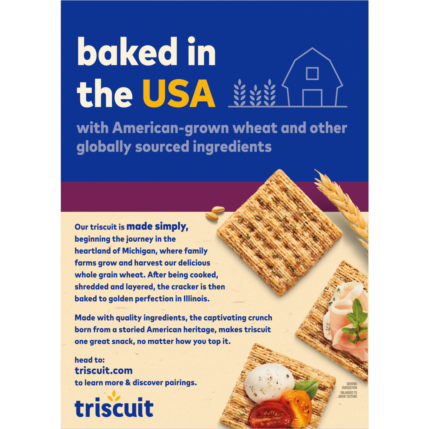 slide 8 of 8, Triscuit Rosemary & Olive Oil Whole Grain Wheat Crackers, Lunch Snacks, Snack Crackers, Family Size, 12.5 oz, 12.5 oz