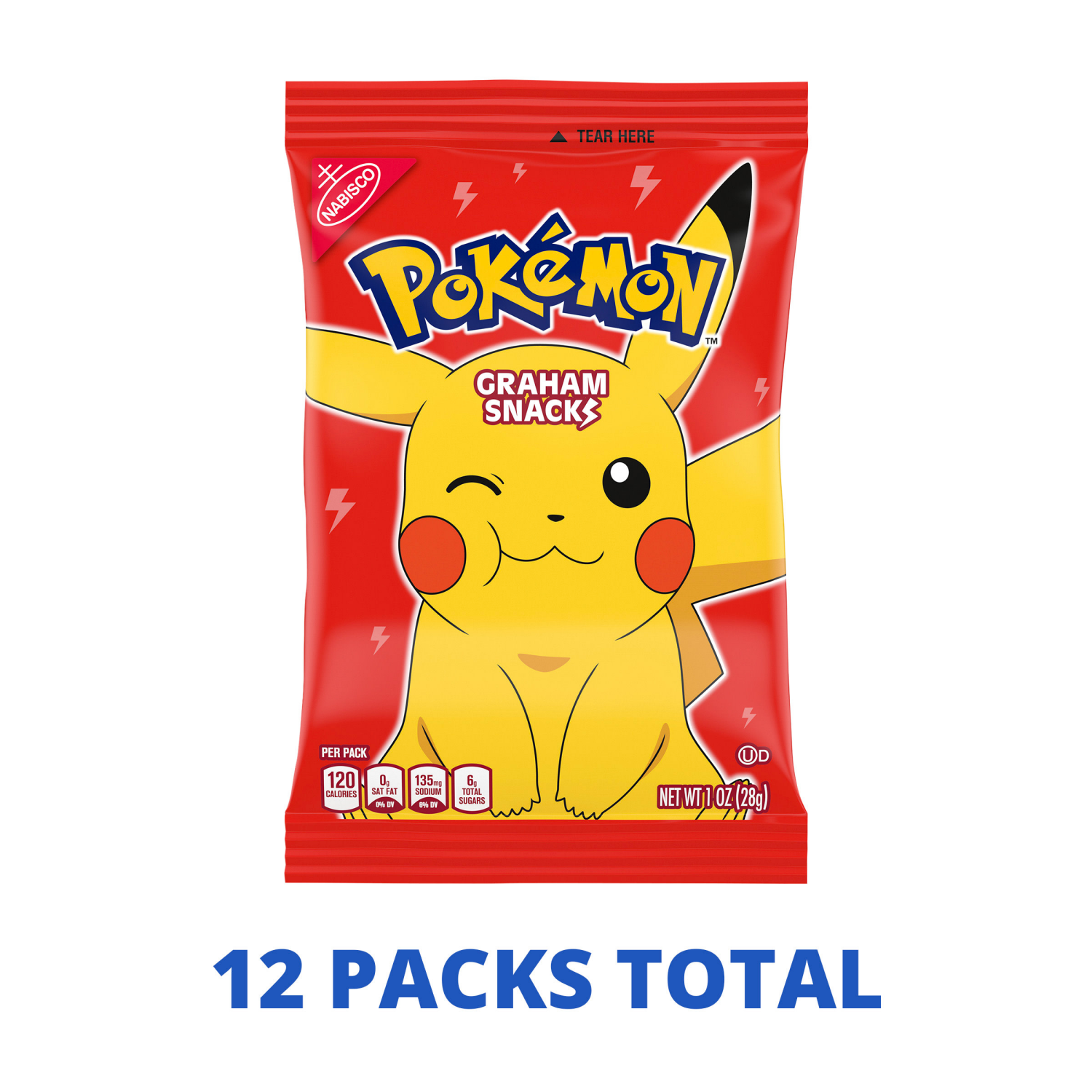 slide 5 of 5, Nabisco Pokemon Graham Snacks, Graham Cracker Snack Cookies, 12 Snack Packs, 12 ct
