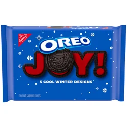 OREO Joy! Red-Colored Creme Chocolate Sandwich Cookies, Limited Edition Holiday Cookies, 18.71 oz