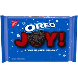 OREO Joy! Red-Colored Creme Chocolate Sandwich Cookies, Limited Edition Holiday Cookies, 18.71 oz