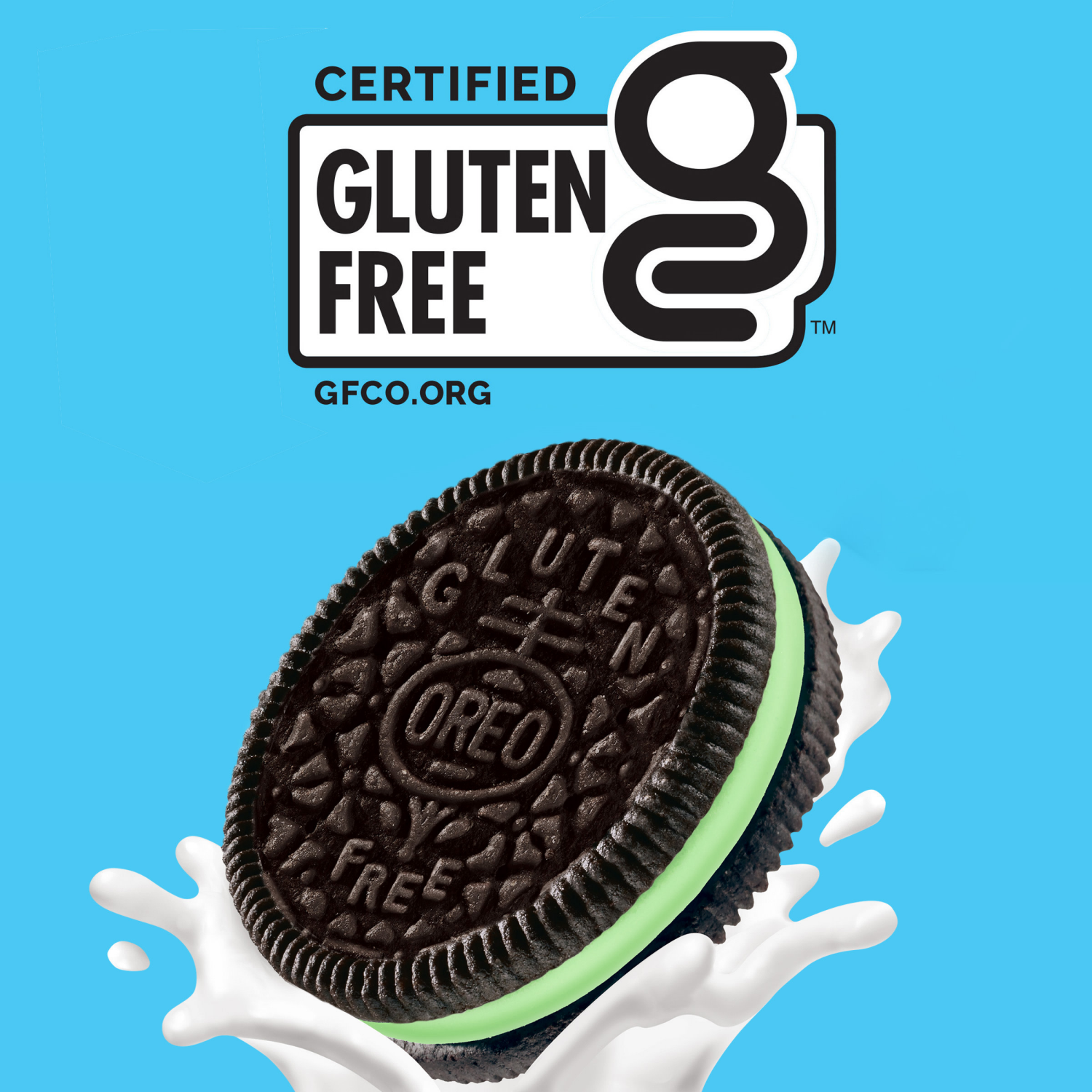 slide 4 of 8, OREO Gluten Free Mint Creme Chocolate Sandwich Cookies, Gluten Free Cookies, 12.47 oz, 12.47 oz