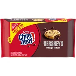 CHIPS AHOY! Chewy Hershey's Fudge Filled Soft Cookies, Family Size, 14.85 oz