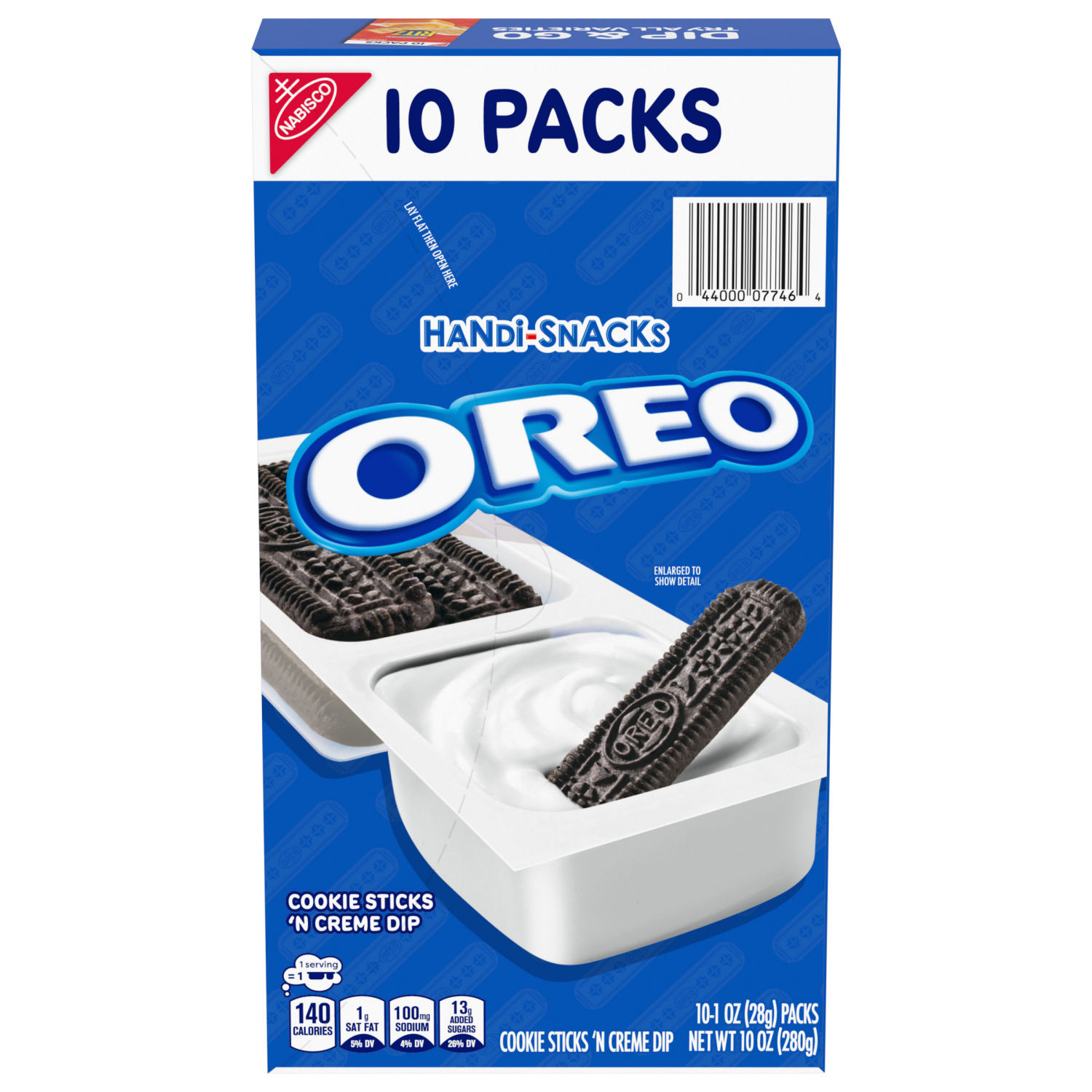 slide 1 of 8, Oreo Handi-Snacks OREO Cookie Sticks 'N Creme Dip Snack Packs, 10 Snack Packs, 10 ct