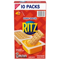Ritz Handi-Snacks RITZ Crackers 'N Cheesy Dip Snack Packs, 10 Snack Packs