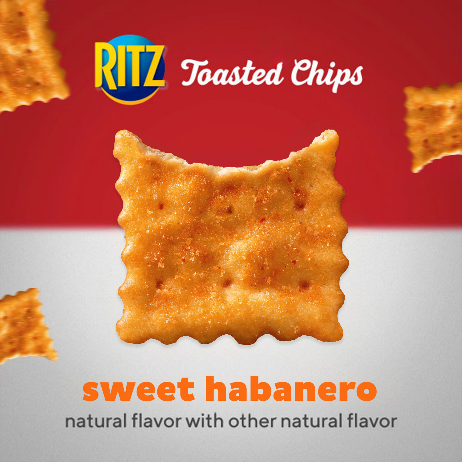 slide 6 of 8, RITZ Toasted Chips Sweet Habanero Crackers, Party Snacks, 8.1 oz, 8.1 oz