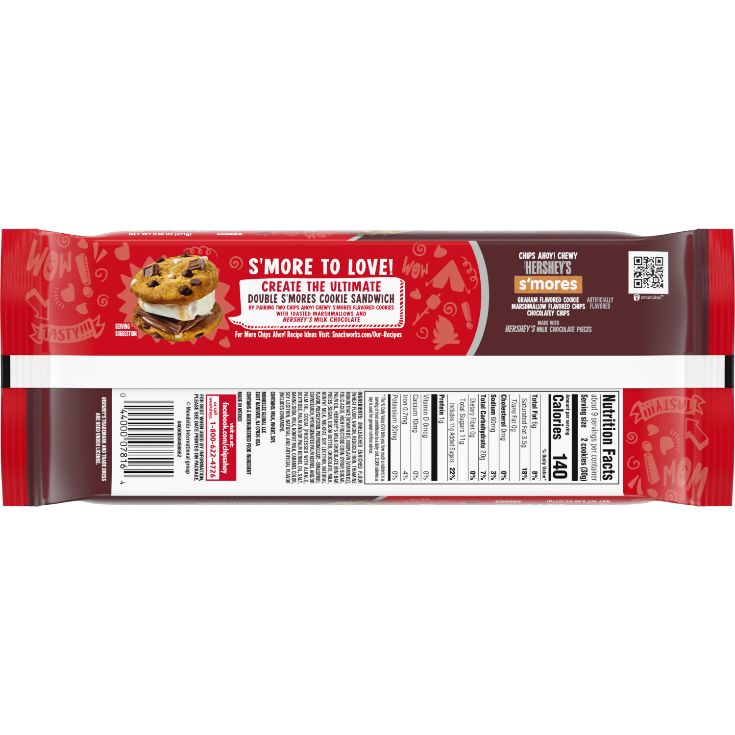 slide 2 of 5, CHIPS AHOY! Chewy Hershey's S'mores Milk Chocolate Chip Cookies, Limited Edition, 9.6 oz Packs, 9.58 oz