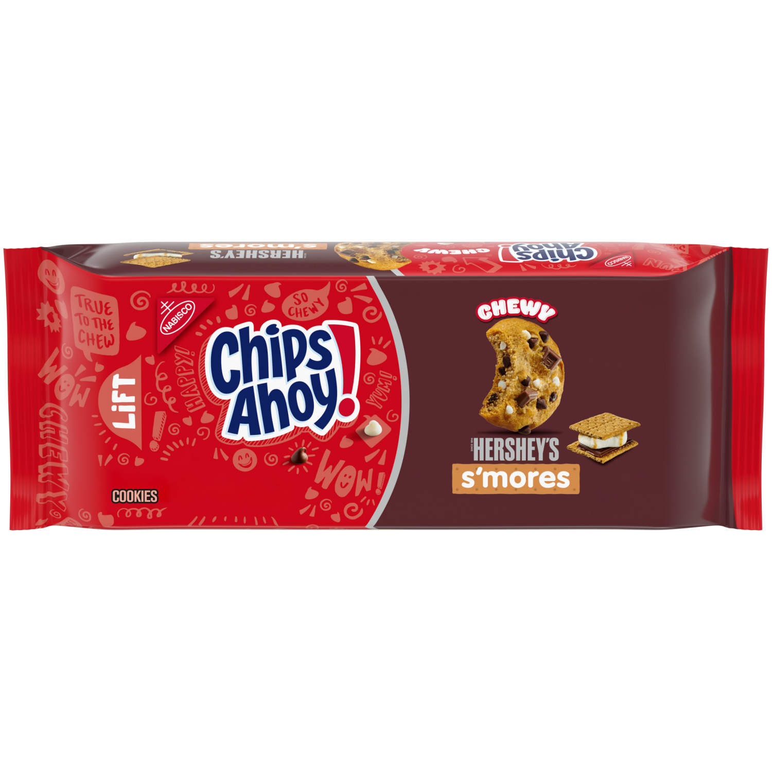 slide 1 of 5, CHIPS AHOY! Chewy Hershey's S'mores Milk Chocolate Chip Cookies, Limited Edition, 9.6 oz Packs, 9.58 oz