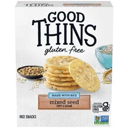 Good Thins Gluten Free Mixed Seed Poppy & Sesame Rice Snacks