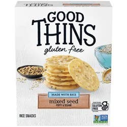 Good Thins Gluten Free Mixed Seed Poppy & Sesame Rice Snacks