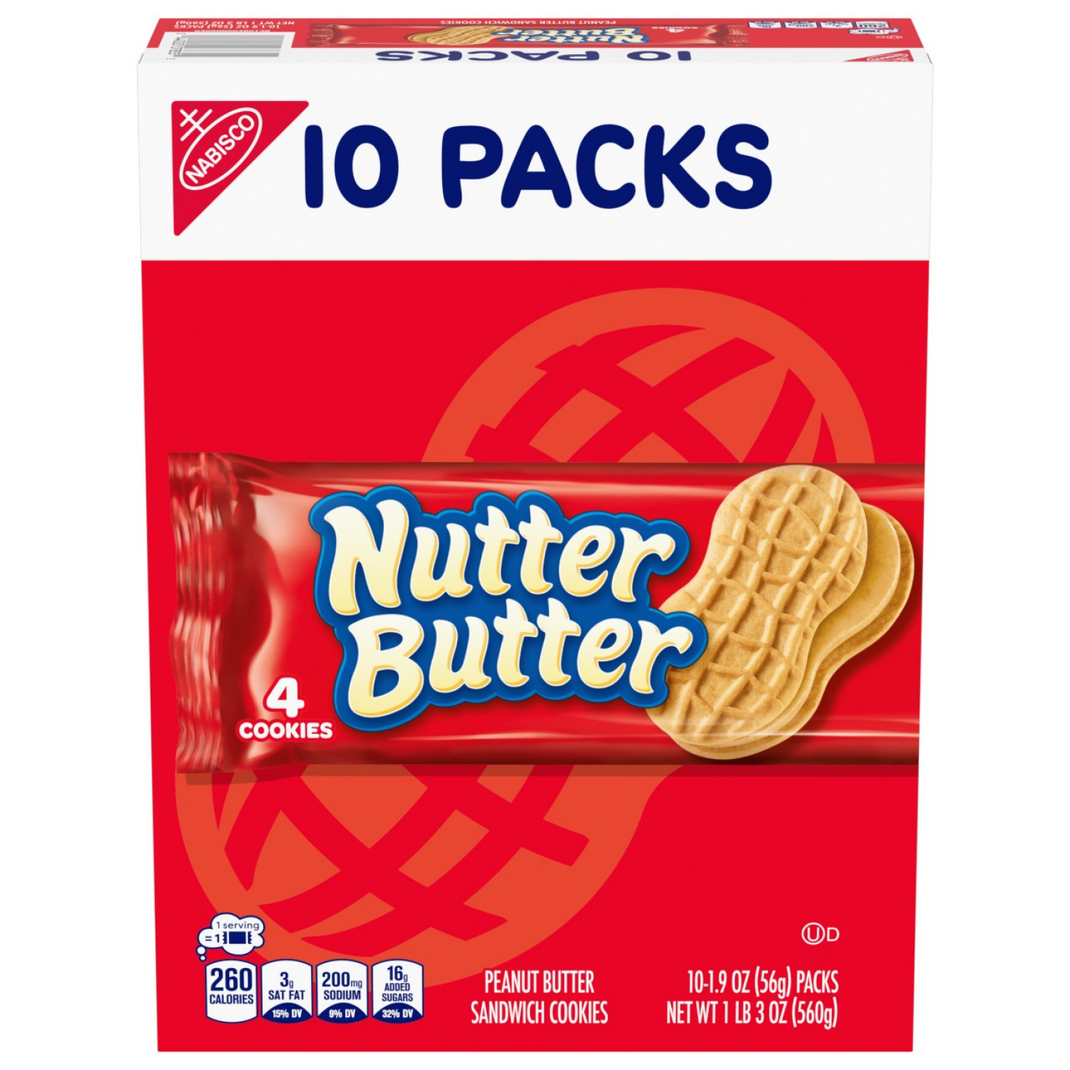slide 1 of 3, Nutter Butter Single Serve, 10 ct