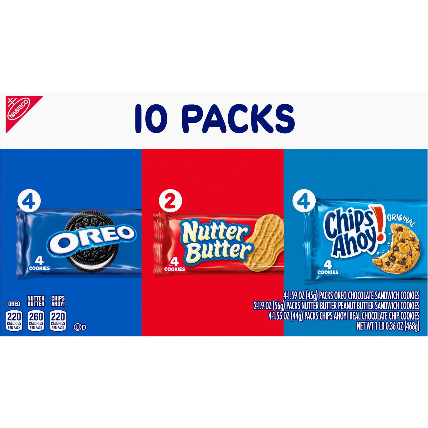 slide 5 of 5, Nabisco Sweet Variety Single Serve - 16.36 oz, 10 ct; 16.36 oz