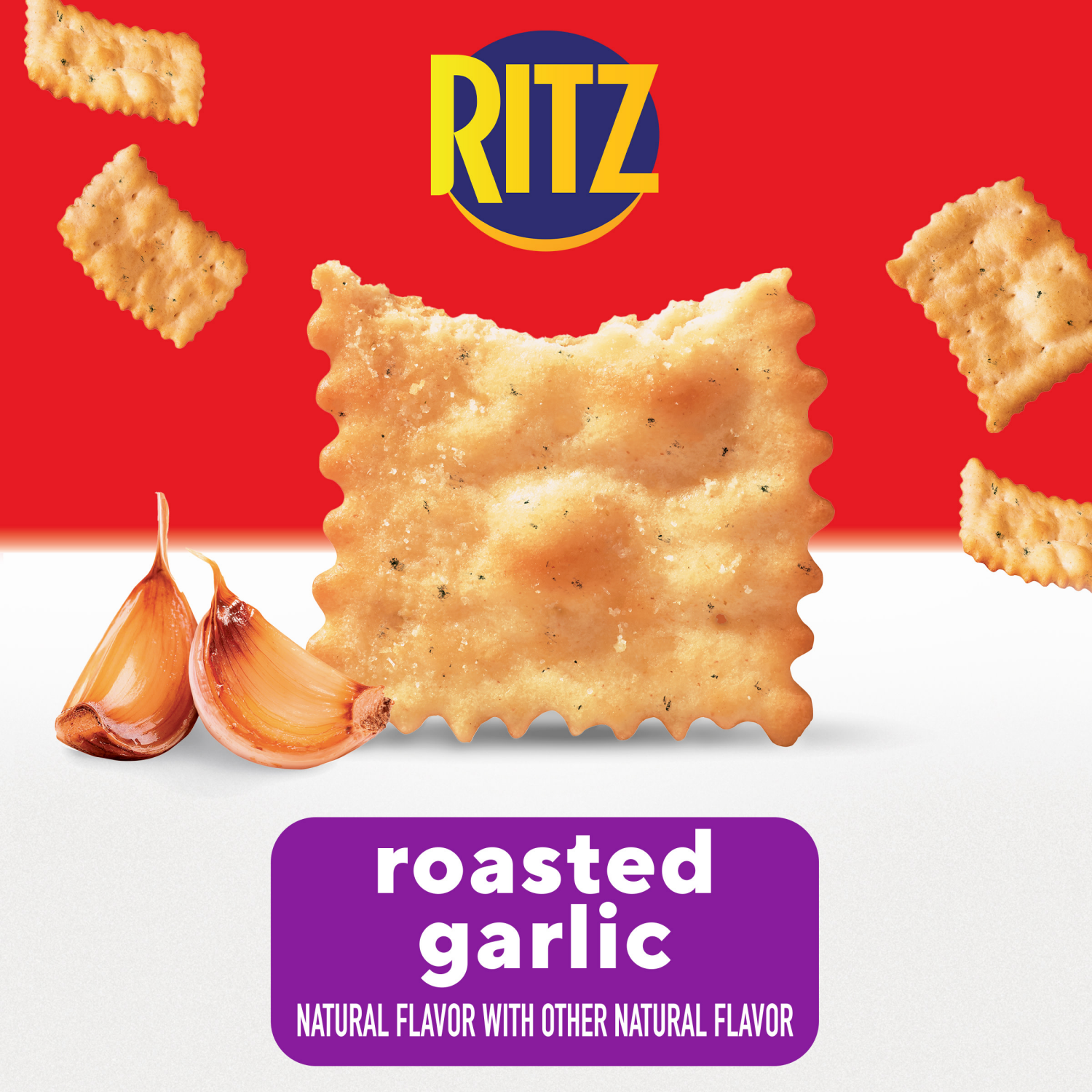 slide 6 of 8, RITZ Toasted Chips Roasted Garlic Crackers, Party Snacks, 8.1 oz, 8.1 oz