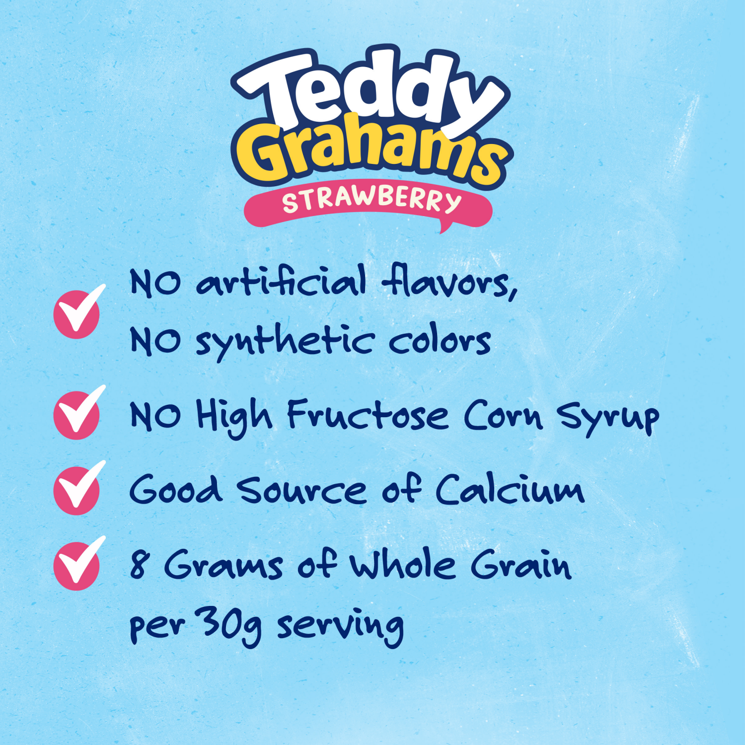 slide 2 of 5, TEDDY GRAHAMS Strawberry Flavor Graham Snacks, Kids Snacks, 10 oz, 10 oz