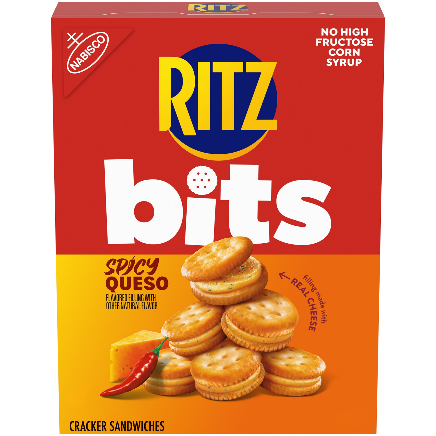 slide 1 of 8, Nab Ritz Bits Spcy Queso, 8 oz
