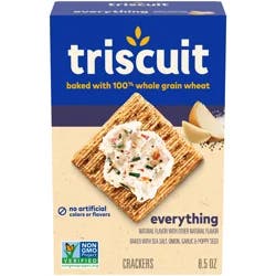 Triscuit Everything Whole Grain Wheat Crackers, 8.5 oz