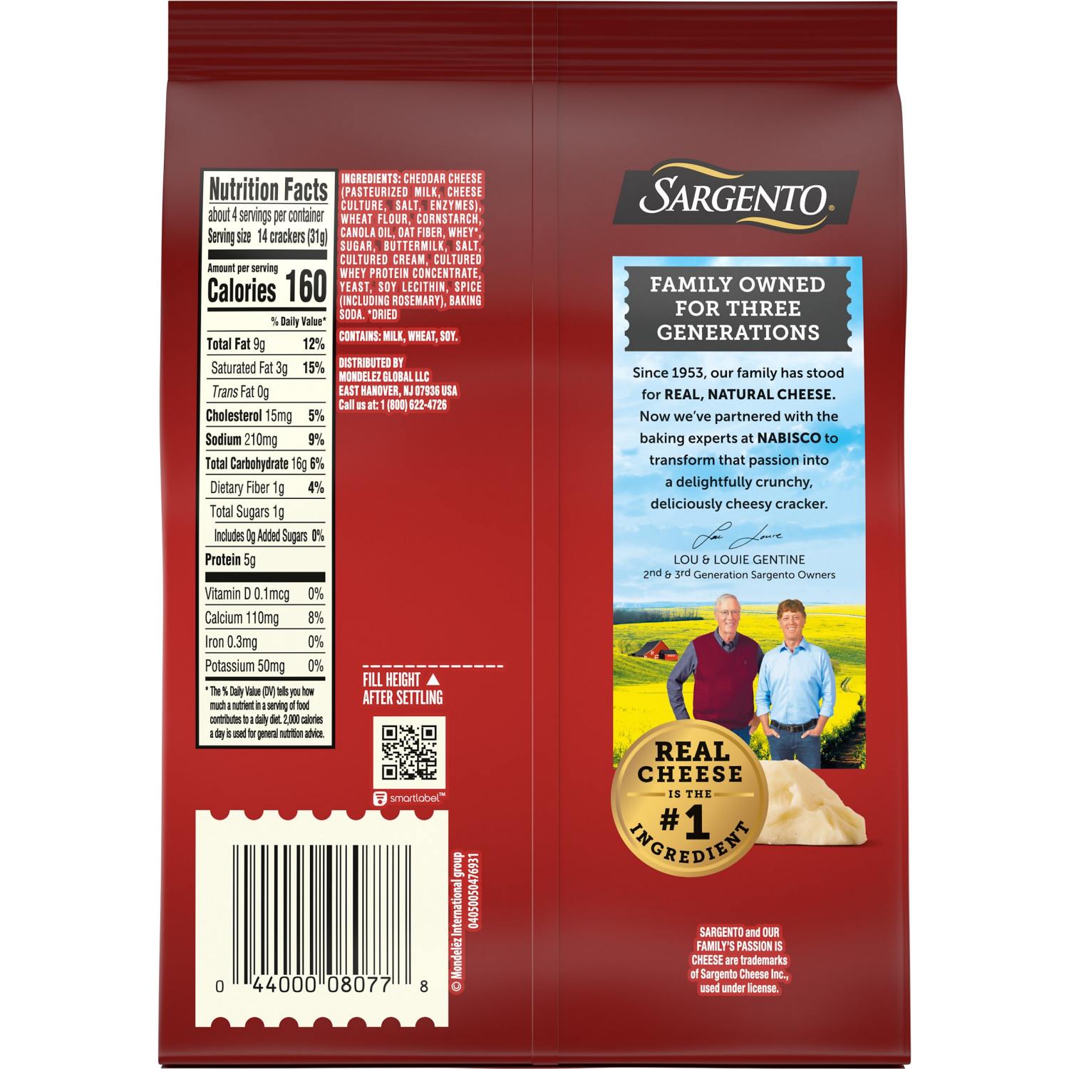 slide 5 of 5, Sargento Cheese Bakes Aged White Cheddar and Rosemary Crackers, Cheese Crackers, Lunch Snacks, 4.5 oz, 4.5 oz