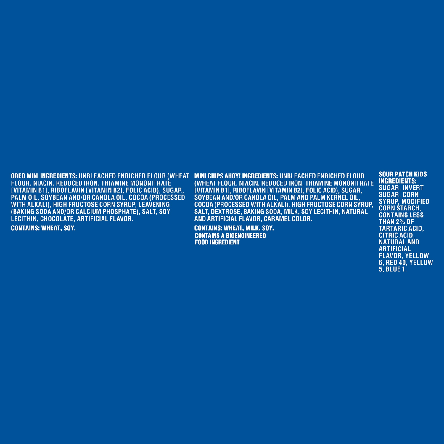 slide 3 of 8, Mixed Nabisco Cookies & Candy Variety Pack, SOUR PATCH KIDS Candy, OREO Mini Cookies, and Mini CHIPS AHOY! Cookies, 30 Snack Packs, 30 ct