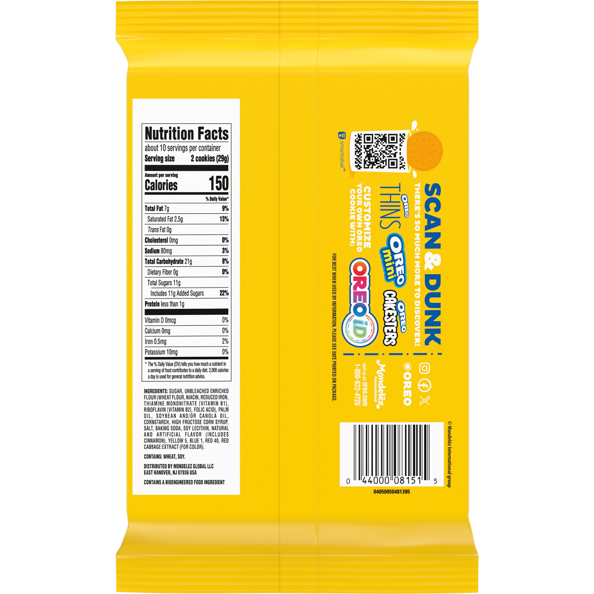 slide 5 of 5, OREO Golden Birthday Cake Creme Sandwich Cookies, Limited Edition, 10.68 oz, 10.68 oz