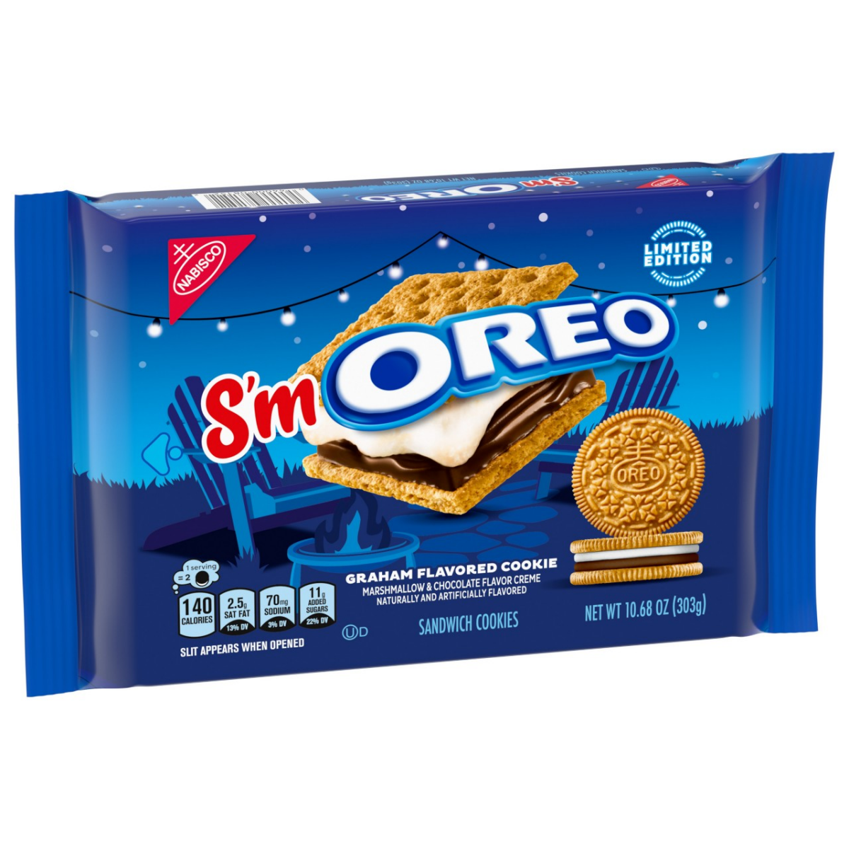 slide 2 of 3, OREO S'mOREO Sandwich Cookies, Limited Edition, 10.68 oz, 10.68 oz
