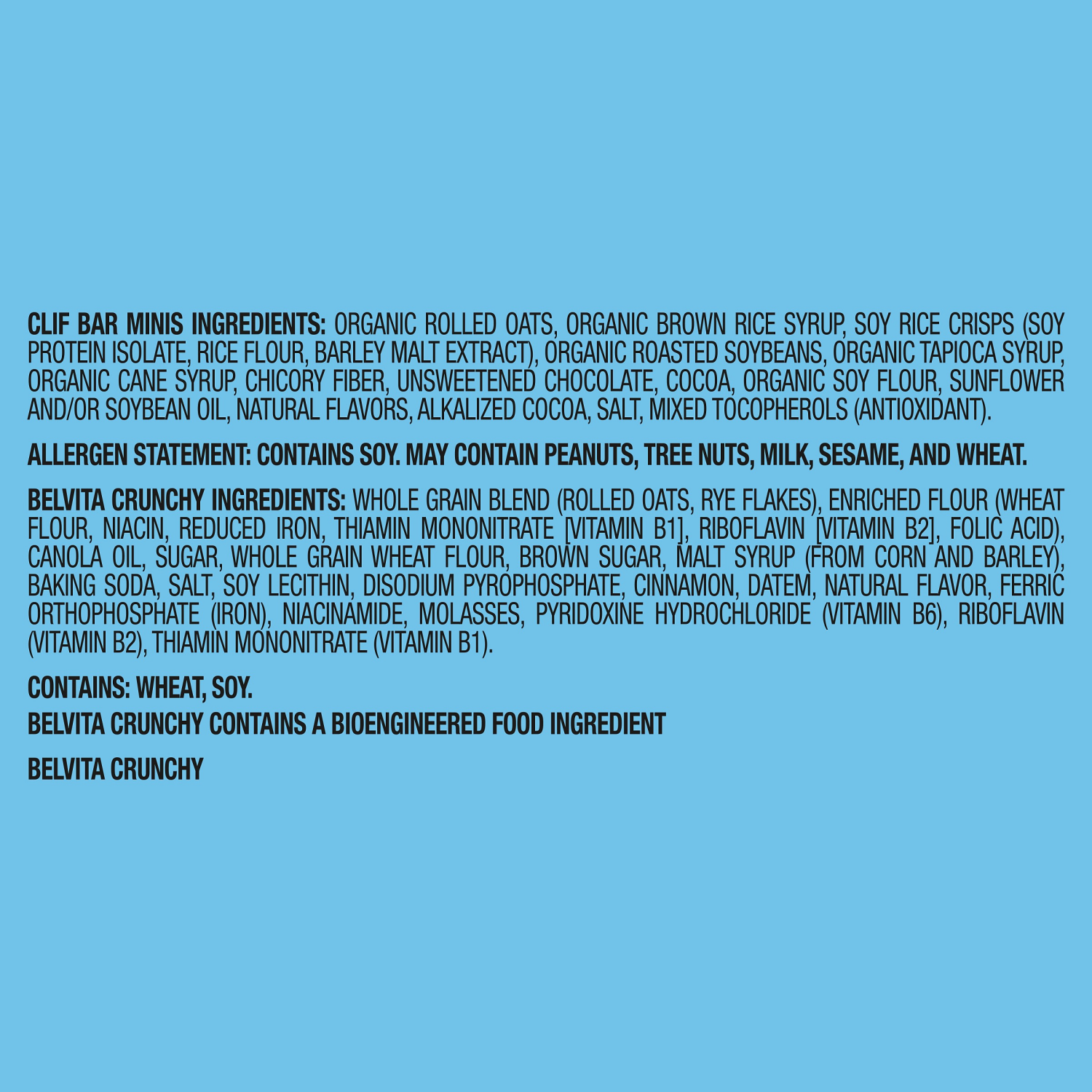 slide 3 of 8, Mondelez International CLIF BAR Minis Energy Bars & belVita Crunchy Breakfast Biscuits, Snack Variety Pack, 15 Snack Packs, 20.24 oz