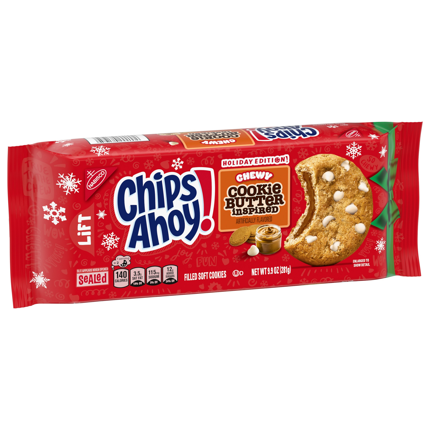 slide 3 of 4, CHIPS AHOY! Chewy Cookie Butter-Inspired Cookies, Limited Edition Holiday Treats, 9.9 oz, 9.9 oz