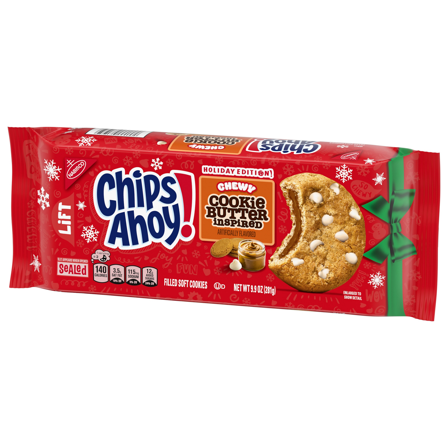 slide 4 of 4, CHIPS AHOY! Chewy Cookie Butter-Inspired Cookies, Limited Edition Holiday Treats, 9.9 oz, 9.9 oz