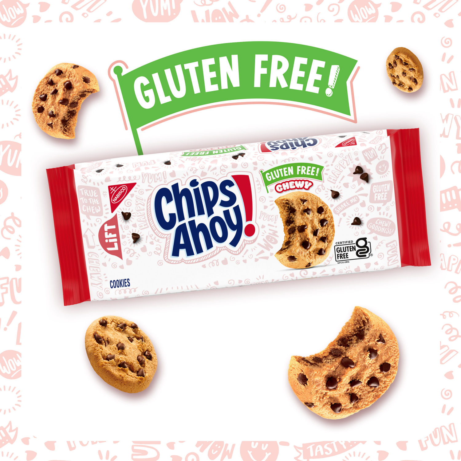 slide 4 of 8, Chips Ahoy! Chewy Gluten Free Fudgy Chocolate Chip Cookies, 9.75 Oz, 9.75 oz