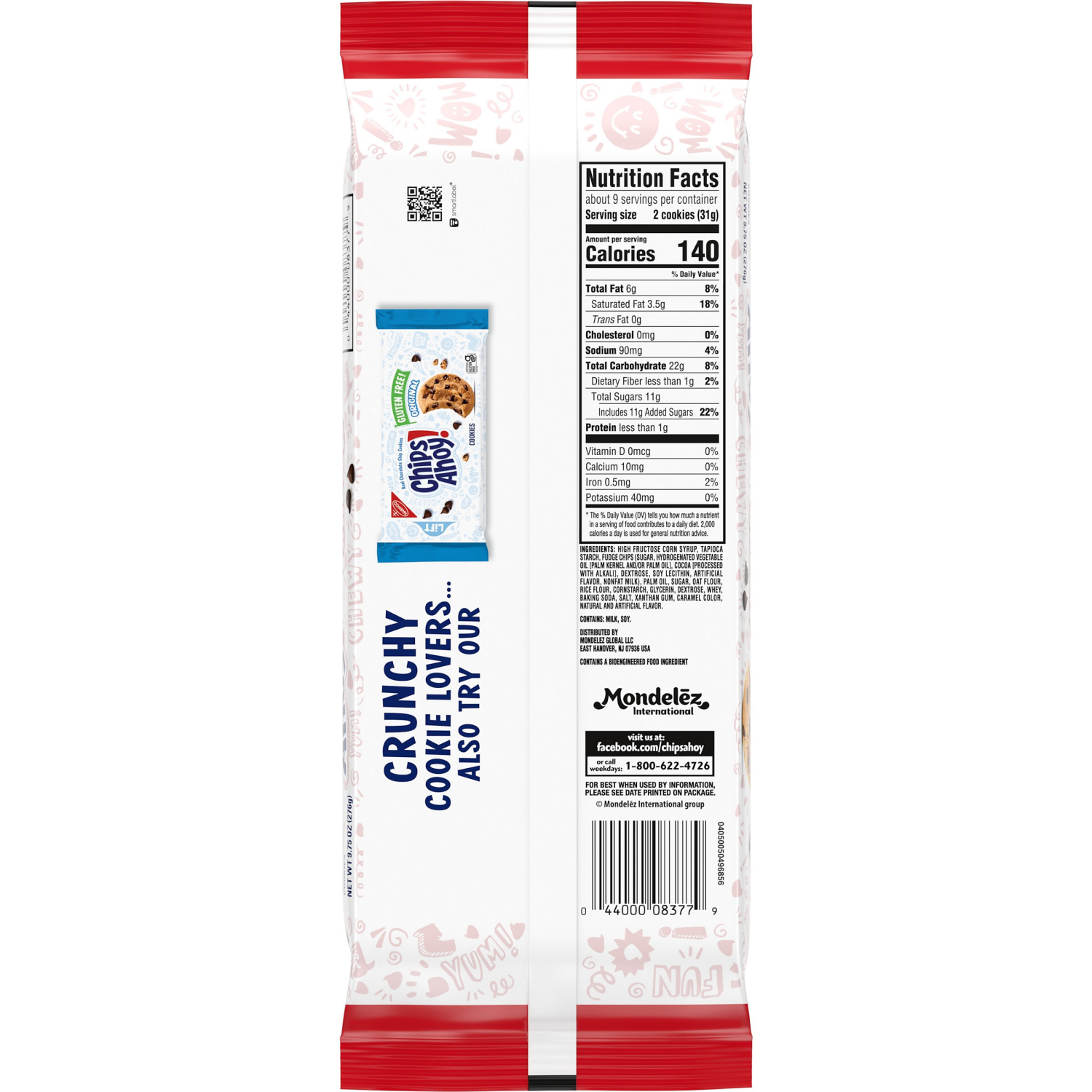 slide 8 of 8, Chips Ahoy! Chewy Gluten Free Fudgy Chocolate Chip Cookies, 9.75 Oz, 9.75 oz