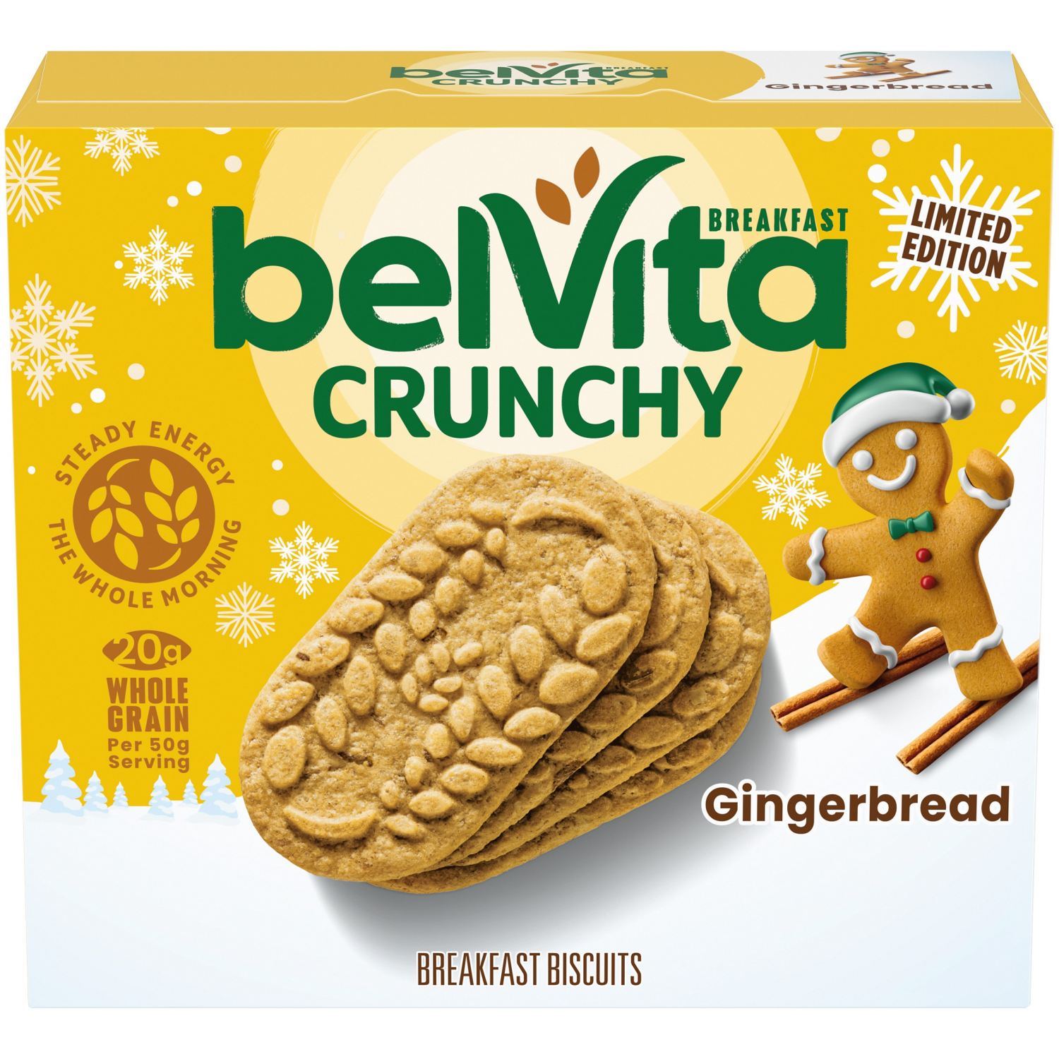 slide 1 of 4, belVita Breakfast Bars Biscuits, Gingerbread, Limited Edition, 5 Packs (4 Biscuits Per Pack), 5 ct