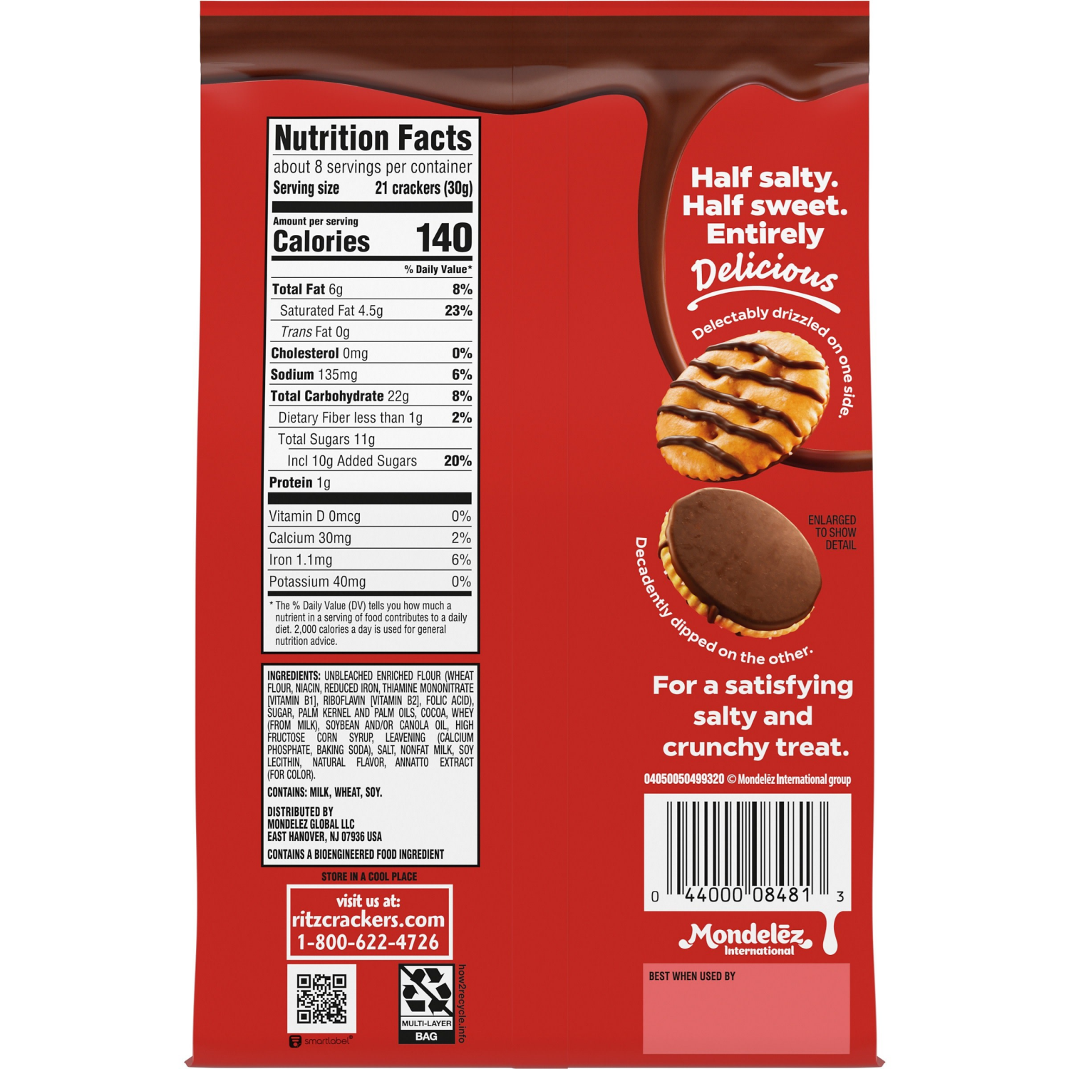 slide 7 of 7, Ritz Crackers Drizzled Minis Fudge 8 Oz, 8 oz